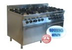 E-LUX CK1600X2 8 Burner Heavy Duty Commercial Gas Oven