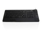 Accuratus AccuMed Compact - USB Compact Layout Sealed IP67 Antibacterial Clinical / Medical Keyboard with Mousepad - Black
