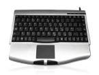 Accuratus 540 - PS/2 Professional Mini Keyboard with Touchpad - Silver