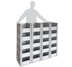 Basicline Euro Container Pick Wall (400 x 300 x 220mm DxWxH Bins) Short Side Pick Opening