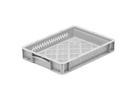 Basicline Range (400 x 300 x 70mm) Ventilated Euro Container Tray with Hand Grips
