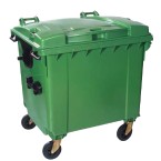 Extra Large Wheeled Bin (1100 Litre) with 4 Wheels and Flat Top