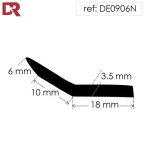 Rubber angle section DE0906N